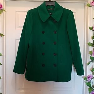 Ralph Lauren Emerald Green Double Breasted PeaCoat
